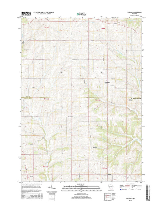 Waldwick Wisconsin US Topo Map Image
