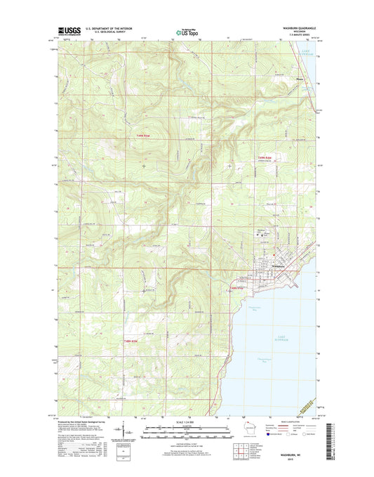 Washburn Wisconsin US Topo Map Image