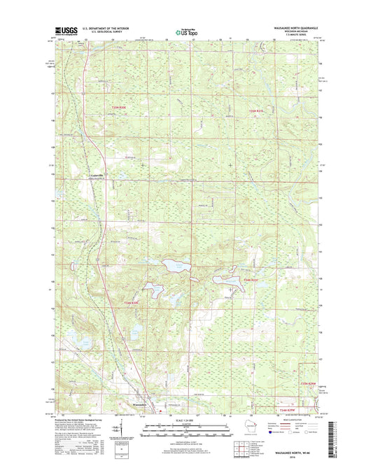 Wausaukee North Wisconsin US Topo Map Image