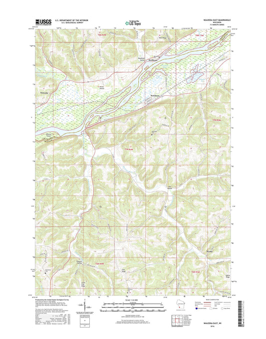 Wauzeka East Wisconsin US Topo Map Image