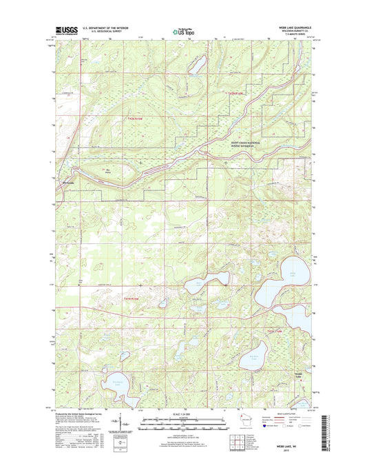 Webb Lake Wisconsin US Topo Map Image