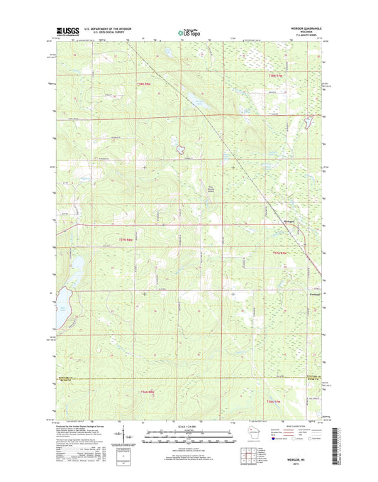 Weirgor Wisconsin US Topo Map Image