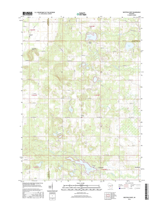 Westfield West Wisconsin US Topo Map Image