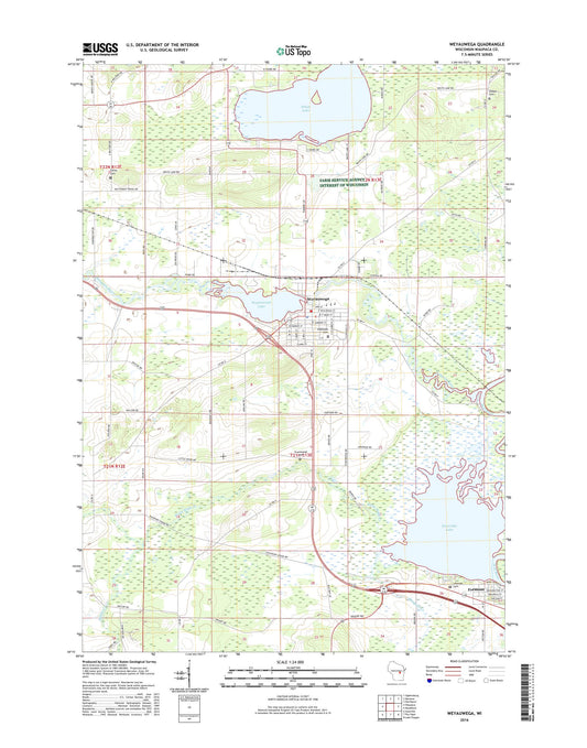 Weyauwega Wisconsin US Topo Map Image
