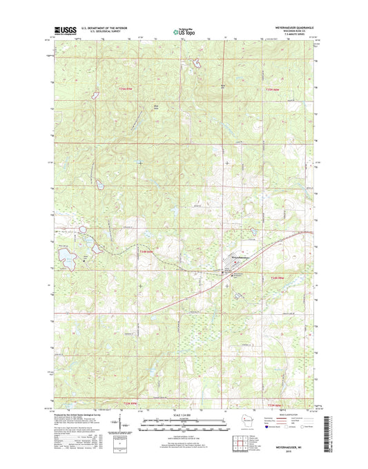 Weyerhaeuser Wisconsin US Topo Map Image