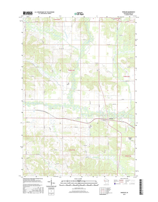 Wheeler Wisconsin US Topo Map Image