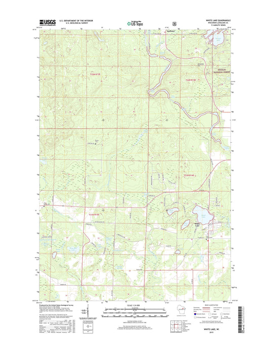 White Lake Wisconsin US Topo Map Image
