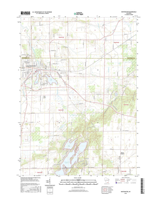 Whitewater Wisconsin US Topo Map Image