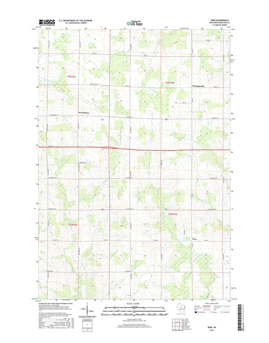 Wien Wisconsin US Topo Map Image