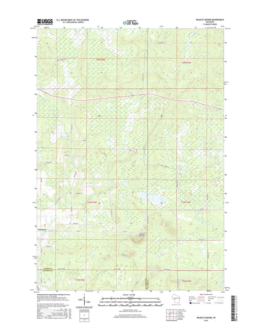 Wildcat Mound Wisconsin US Topo Map Image