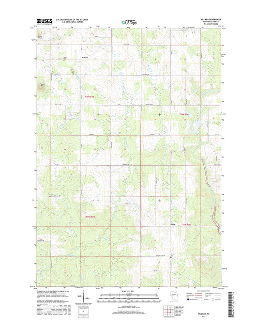 Willard Wisconsin US Topo Map Image