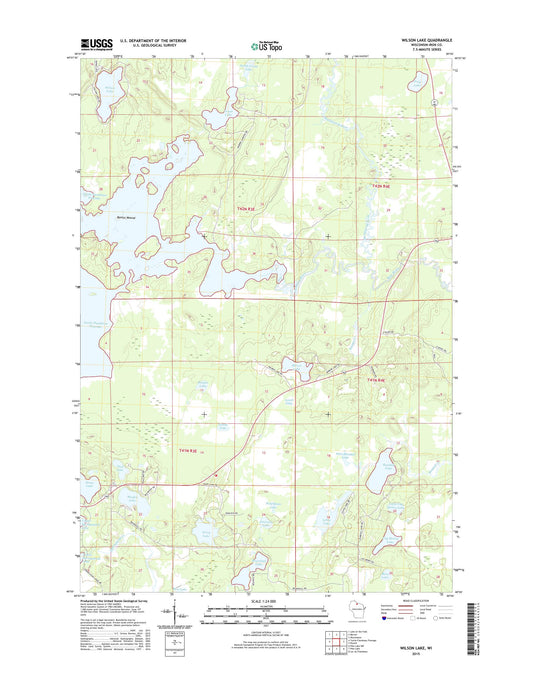 Wilson Lake Wisconsin US Topo Map Image
