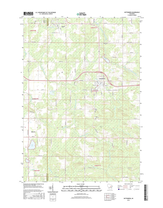 Wittenberg Wisconsin US Topo Map Image