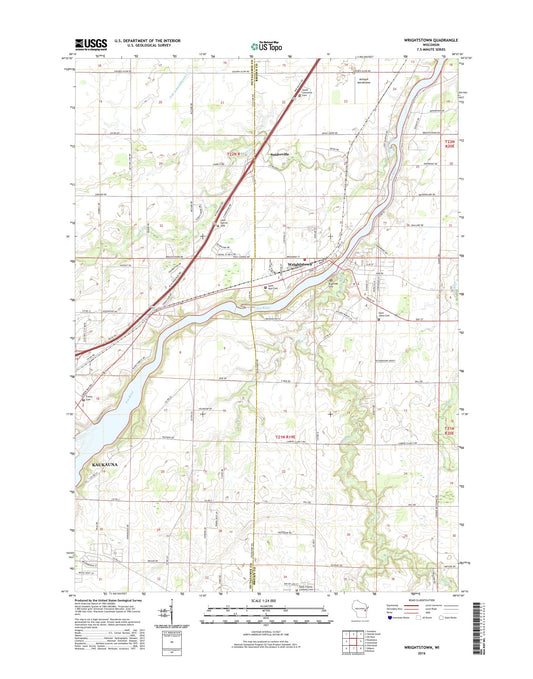 Wrightstown Wisconsin US Topo Map Image