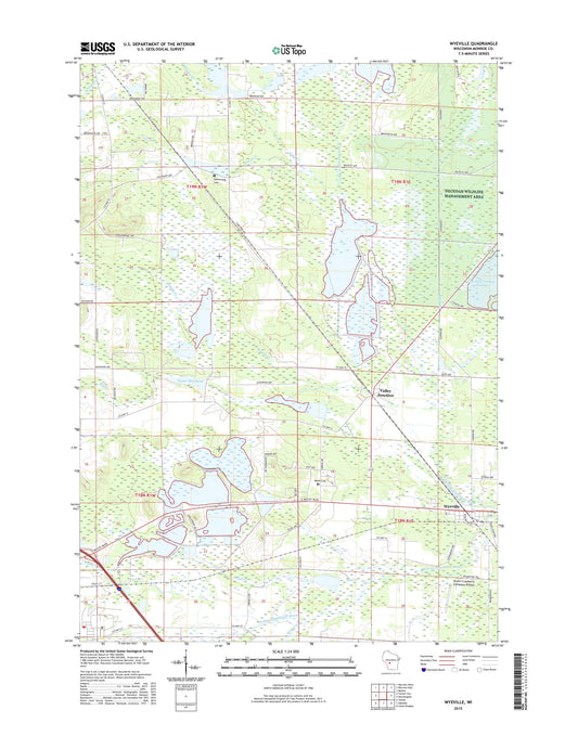 Wyeville Wisconsin US Topo Map Image