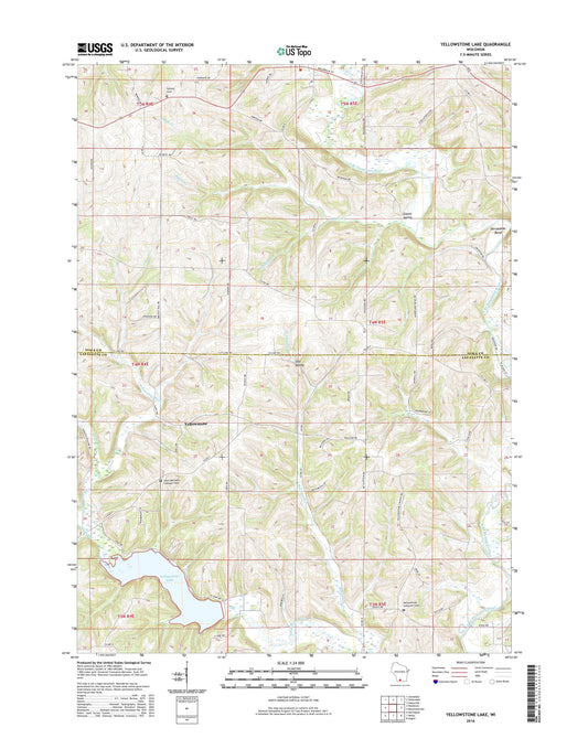 Yellowstone Lake Wisconsin US Topo Map Image