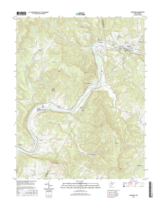 Alderson West Virginia US Topo Map Image