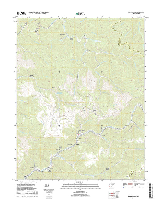 Amherstdale West Virginia US Topo Map Image