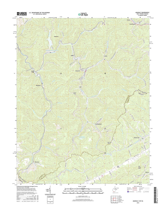 Anawalt West Virginia US Topo Map Image