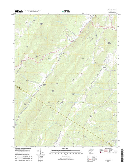 Antioch West Virginia US Topo Map Image
