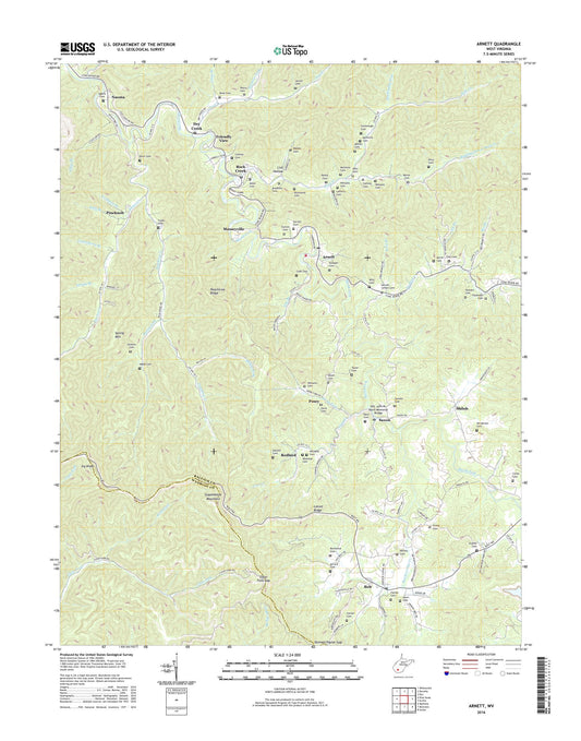 Arnett West Virginia US Topo Map Image