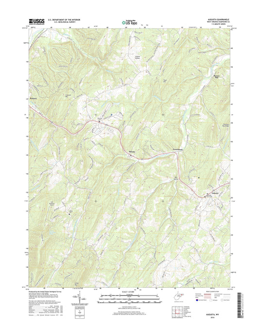 Augusta West Virginia US Topo Map Image