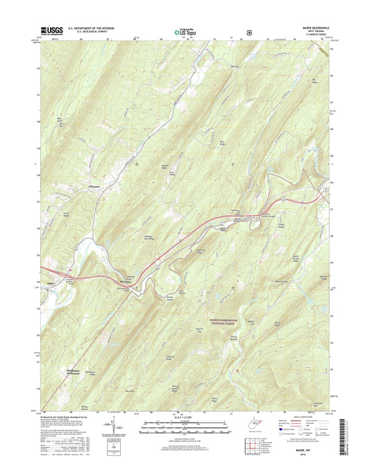 Baker West Virginia US Topo Map Image