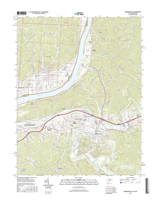 Barboursville West Virginia US Topo Map Image