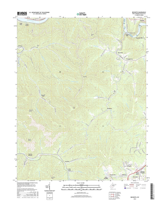 Beckwith West Virginia US Topo Map Image