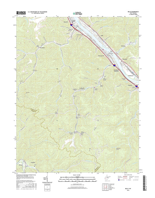 Belle West Virginia US Topo Map Image