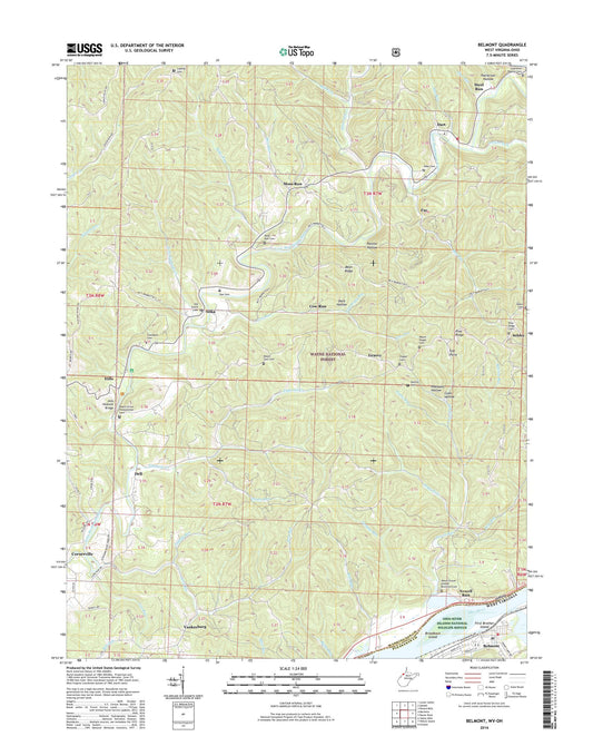 Belmont West Virginia US Topo Map Image
