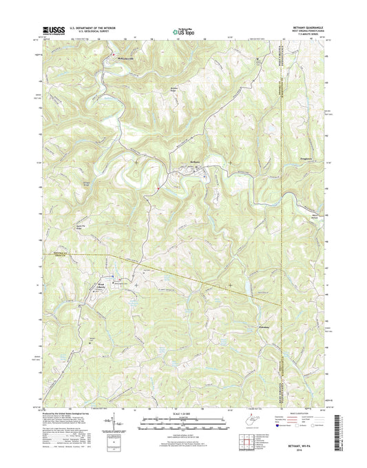 Bethany West Virginia US Topo Map Image