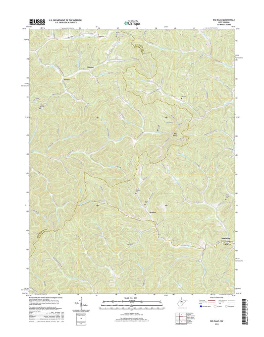 Big Isaac West Virginia US Topo Map Image
