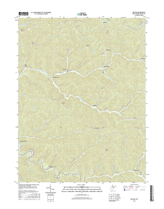 Big Run West Virginia US Topo Map Image