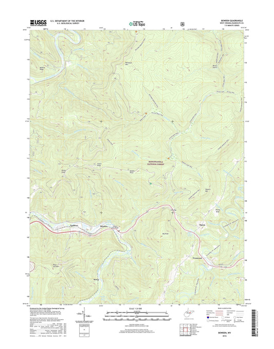Bowden West Virginia US Topo Map Image