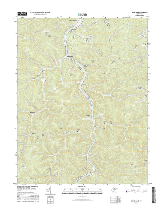 Branchland West Virginia US Topo Map Image