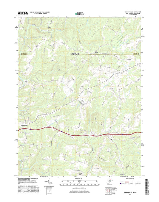 Brandonville West Virginia US Topo Map Image