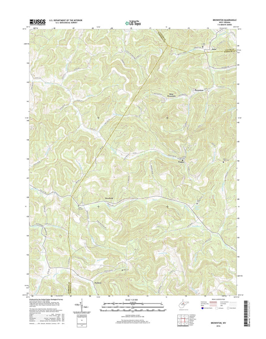 Brownton West Virginia US Topo Map Image