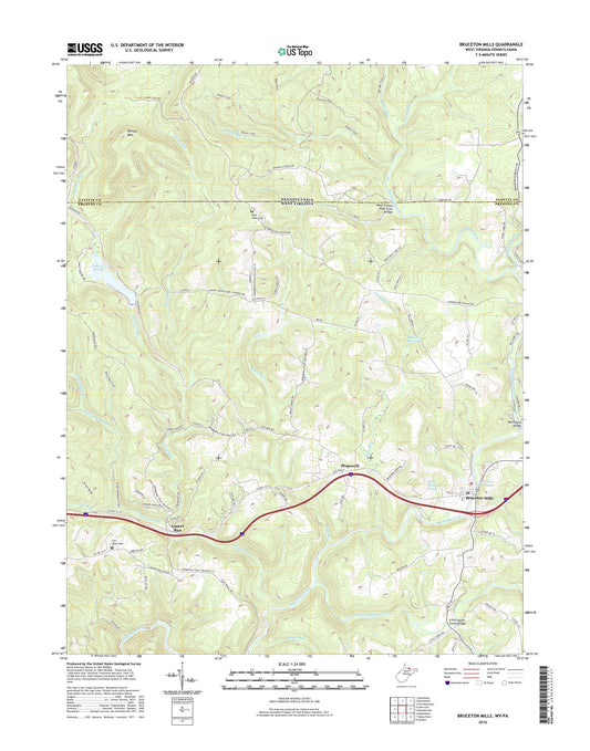 Bruceton Mills West Virginia US Topo Map Image