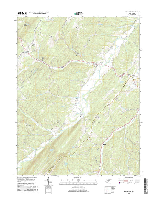 Burlington West Virginia US Topo Map Image