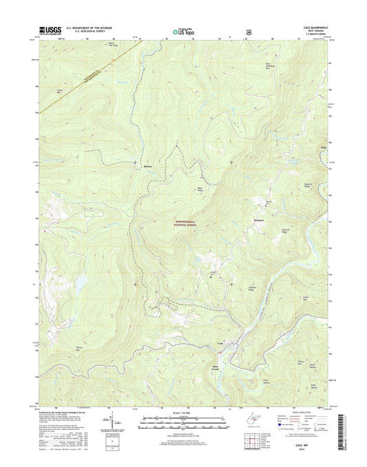 Cass West Virginia US Topo Map Image