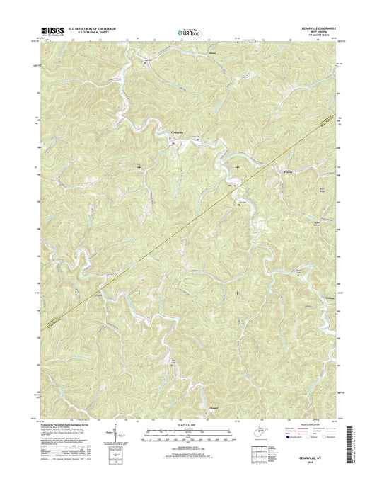 Cedarville West Virginia US Topo Map Image