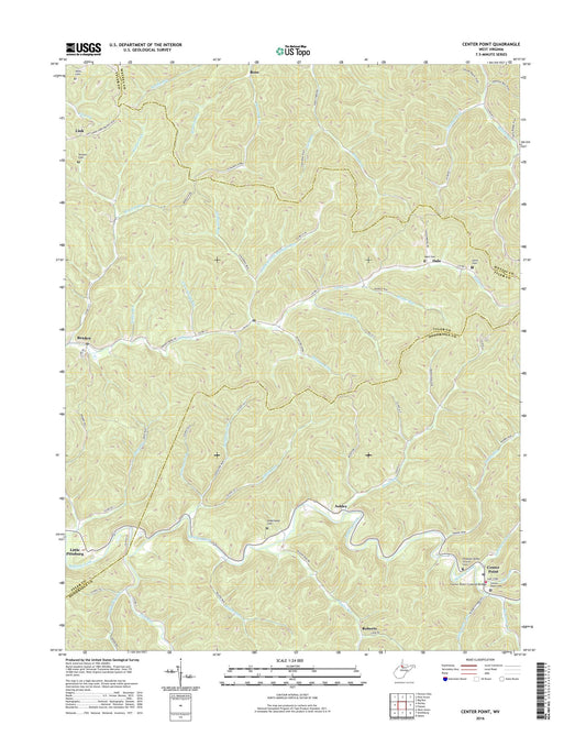 Center Point West Virginia US Topo Map Image