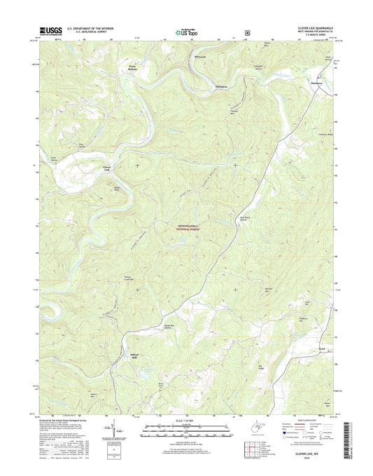 Clover Lick West Virginia US Topo Map Image