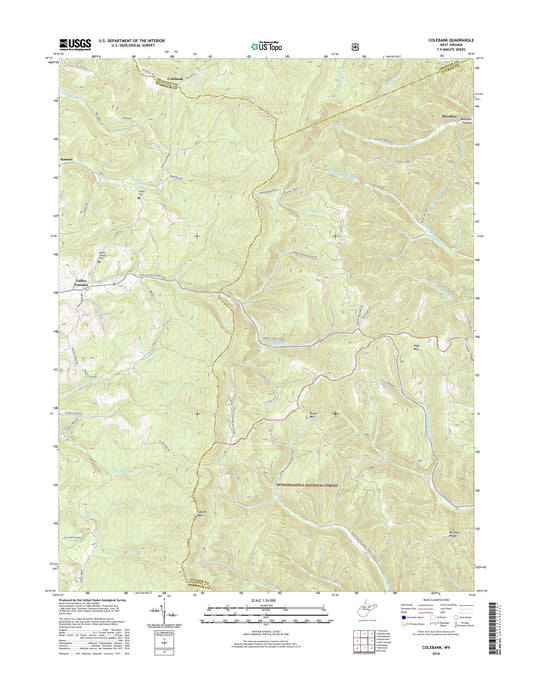 Colebank West Virginia US Topo Map Image