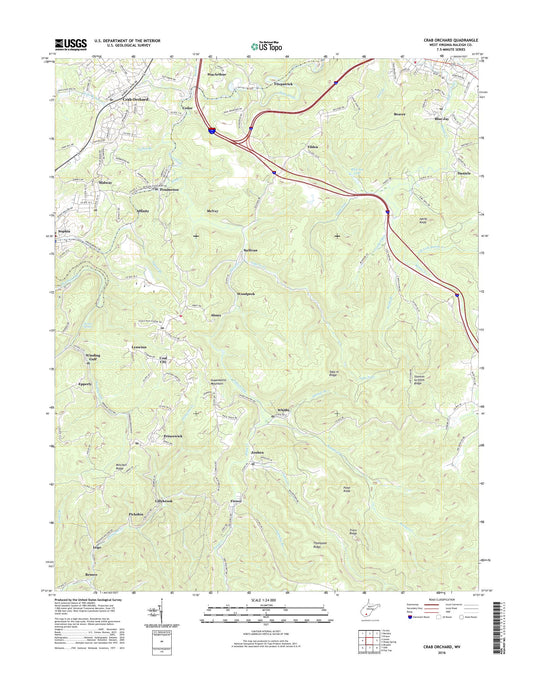 Crab Orchard West Virginia US Topo Map Image