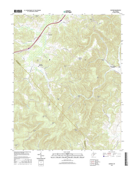 Dawson West Virginia US Topo Map Image