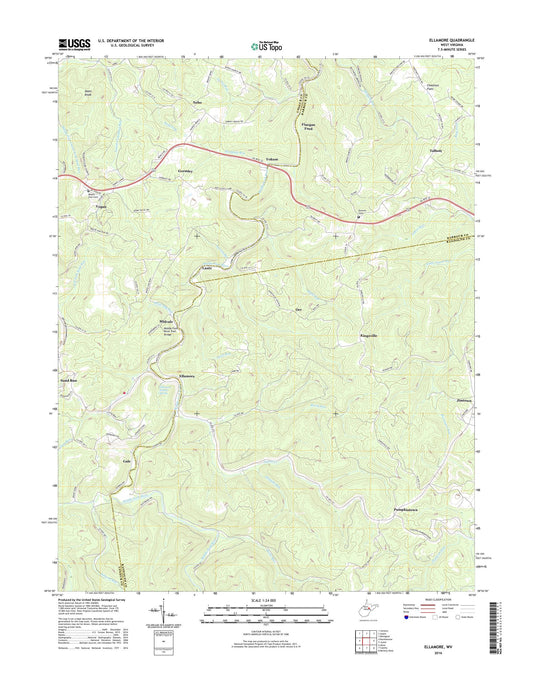Ellamore West Virginia US Topo Map Image