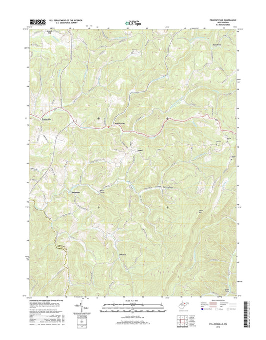 Fellowsville West Virginia US Topo Map Image