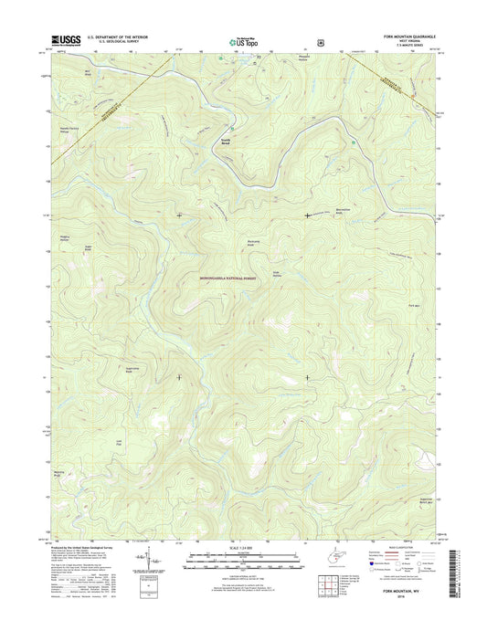Fork Mountain West Virginia US Topo Map Image